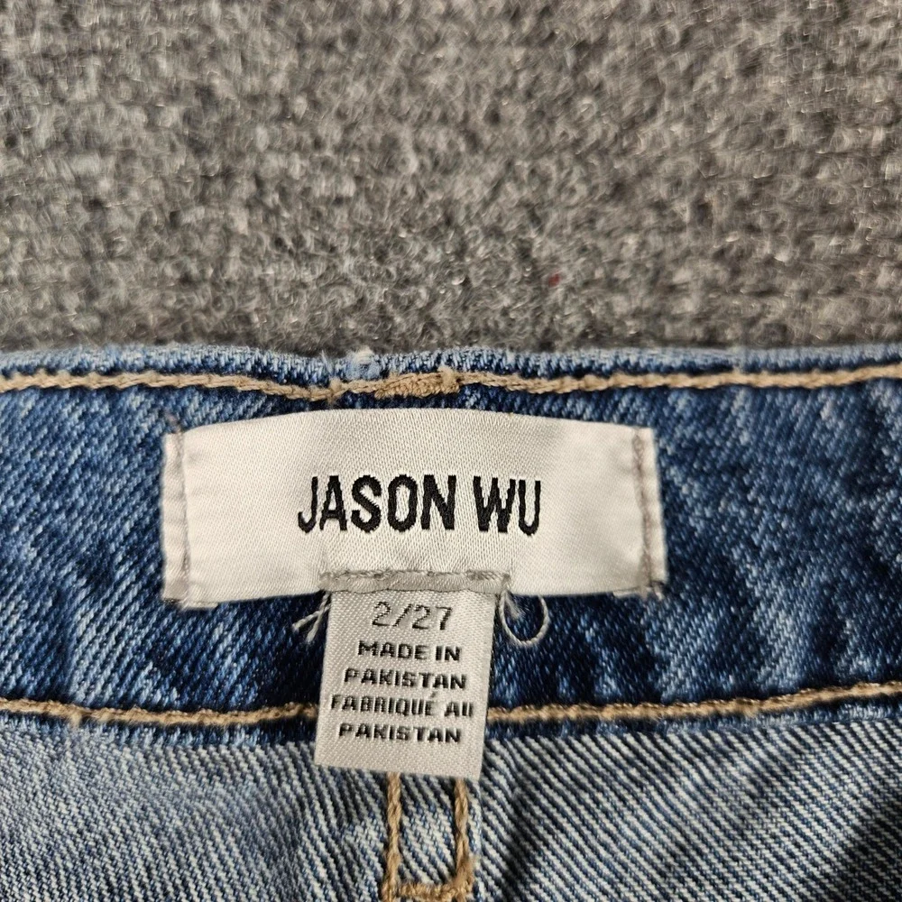 Jason Wu Jaime Barrel Ankle Jeans Super High Rise Light Wash Denim Size 2/27